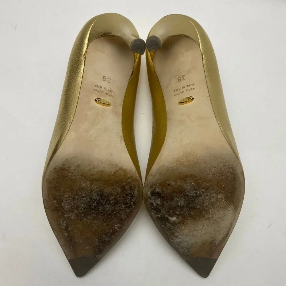 Sergio Rossi Gold Pumps Size 8 - Picture 7 of 9